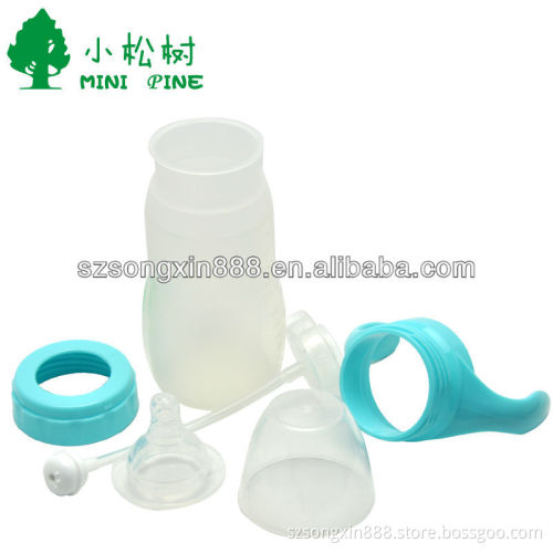 140ml Red beautiful silicone baby feeding bottle, baby milk bottle,vacuum flask feeding baby bottle